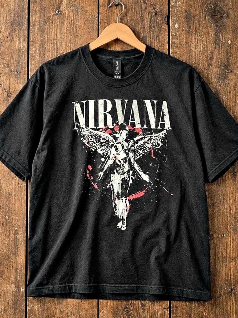 Gildan Nirvana In Utero Angel T-Shirt Black
